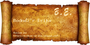 Bodnár Erika névjegykártya